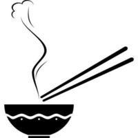 mug and chopstick vector