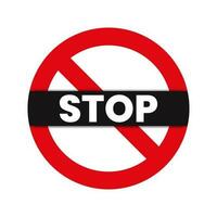 Red stop sign icon for applications and websites vector