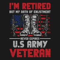 veteran t shirts design with USA flag, American Army. Veteran Of The United States Army T-shirt Design, vector