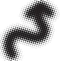 Halftone Abstract Wave Arrow Element vector