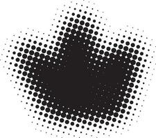 Abstract Halftone Design Crown Element vector