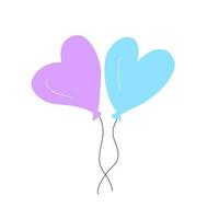 Hand drawn vector doodle with balloons