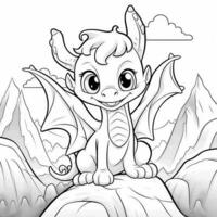 Dragon Coloring Pages For Kids photo