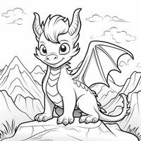 Dragon Coloring Pages For Kids photo