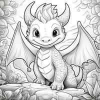 Dragon Coloring Pages For Kids photo