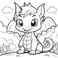 Dragon Coloring Pages For Kids photo