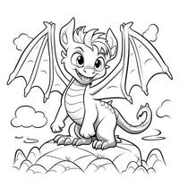 Dragon Coloring Pages For Kids photo