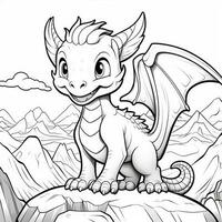 Dragon Coloring Pages For Kids photo