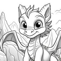 Dragon Coloring Pages For Kids photo