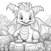 Dragon Coloring Pages For Kids photo