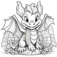 Dragon Coloring Pages For Kids photo