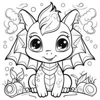 Dragon Coloring Pages For Kids photo