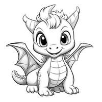 Dragon Coloring Pages For Kids photo