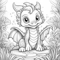 Dragon Coloring Pages For Kids photo