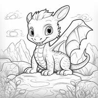 Dragon Coloring Pages For Kids photo