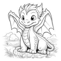 Dragon Coloring Pages For Kids photo
