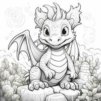 Dragon Coloring Pages For Kids photo