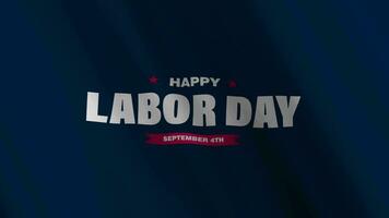 Happy labor day background animated video