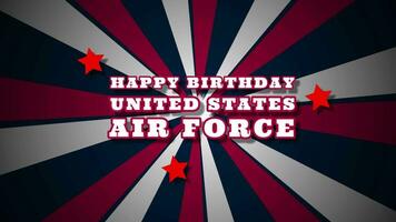 nosotros aire fuerza cumpleaños septiembre 18 4k vídeo animación bandera antecedentes video