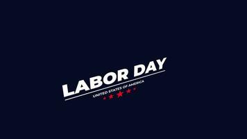Happy labor day background animated video