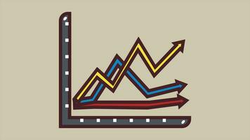 dynamisk företag animering visa upp diagram och vinst prestationer, idealisk för presentationer och företags- videoklipp video