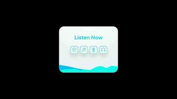 Listen now banner with sound wave video