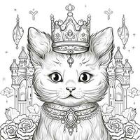 Fantasy Cats Coloring Pages photo