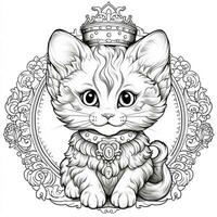 Fantasy Cats Coloring Pages photo