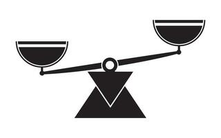 Libra scale balance symbol icons. vector