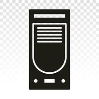 Desktop PC or personal computer flat vector icon for apps and websites