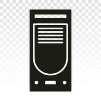 Desktop PC or personal computer flat vector icon for apps and websites