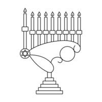 candle holder icon with burning candle for app or website vector