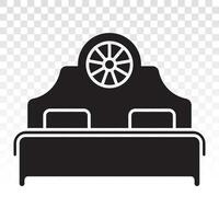 doble cama plano íconos para aplicaciones o sitio web vector