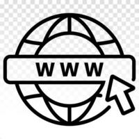 Click to go to website or web page - line art icon for apps and websites vector