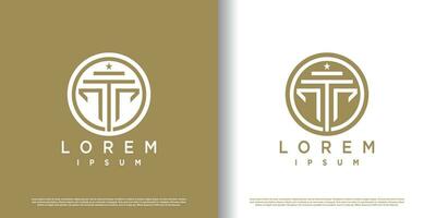 law logo design with creative concept premium vector