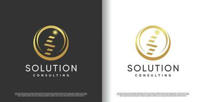 initial letter S logo design with modern creative style premium vector