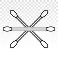 cotton buds. or cotton swabs line art vector icon for apps and websites