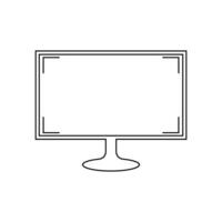 Monitor with a blank and isolated screen with a white background. mock-up template design, vector illustration elements.