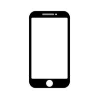 Mobile phone with a blank screen vector