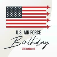 U.S. Air Force Birthday Vector, perfect for office vector