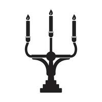 candle holder icon with burning candle for app or website vector