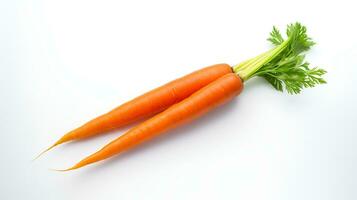 Photo of Carrots isolated on white background