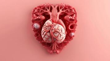 3D illustration of the human organ systems, Human internal organs. Anatomy. Nervous, circulatory, digestive, excretory, urinary,and bone systems. Medical education concept, Generative AI illustration photo