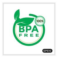 BPA free labels vector