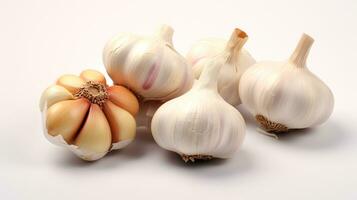 Photo of Garlics isolated on white background