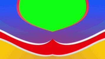 Abstract colorful with green screen Chroma Key for transparency background video. video