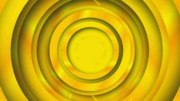 luxe d'or géométrique abstrait mouvement graphique avec cercles arrondi. abstrait or lumière cercle luxe avec mouvement effet video