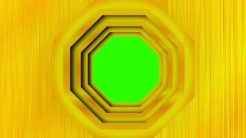 lujo dorado geométrico resumen movimiento gráfico con octágonos. video