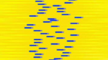 An animation of blue lines isolated on a yellow video