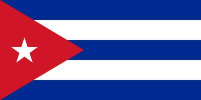 Cuba's national flag with official colors. vector